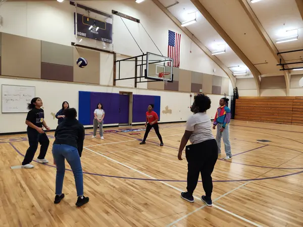 Indoor youth group team building activity